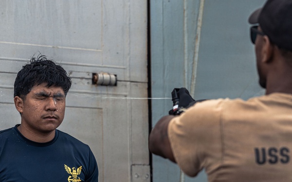 USS Bainbridge Conducts Security Reaction Force-Bravo Training