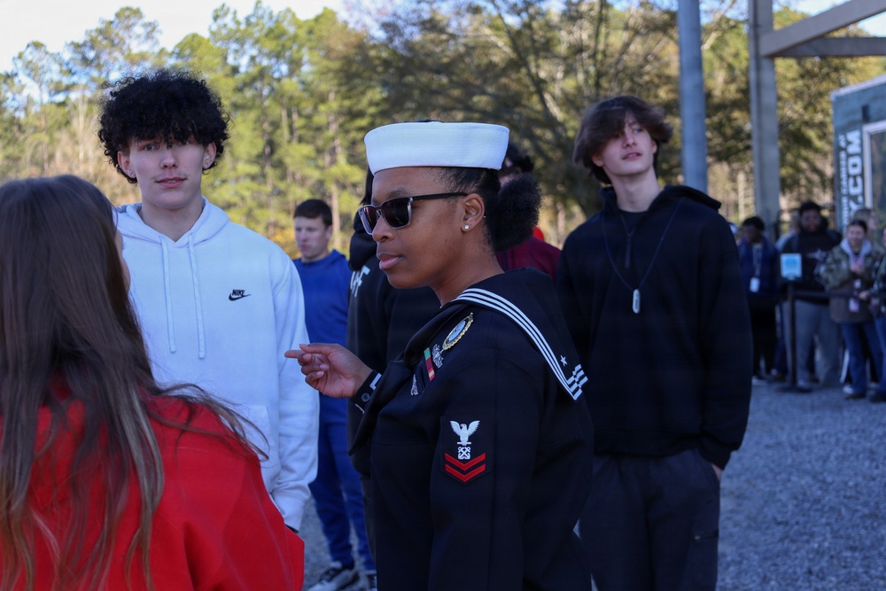 Students of Covington High School Interact With The Strike Group Experience