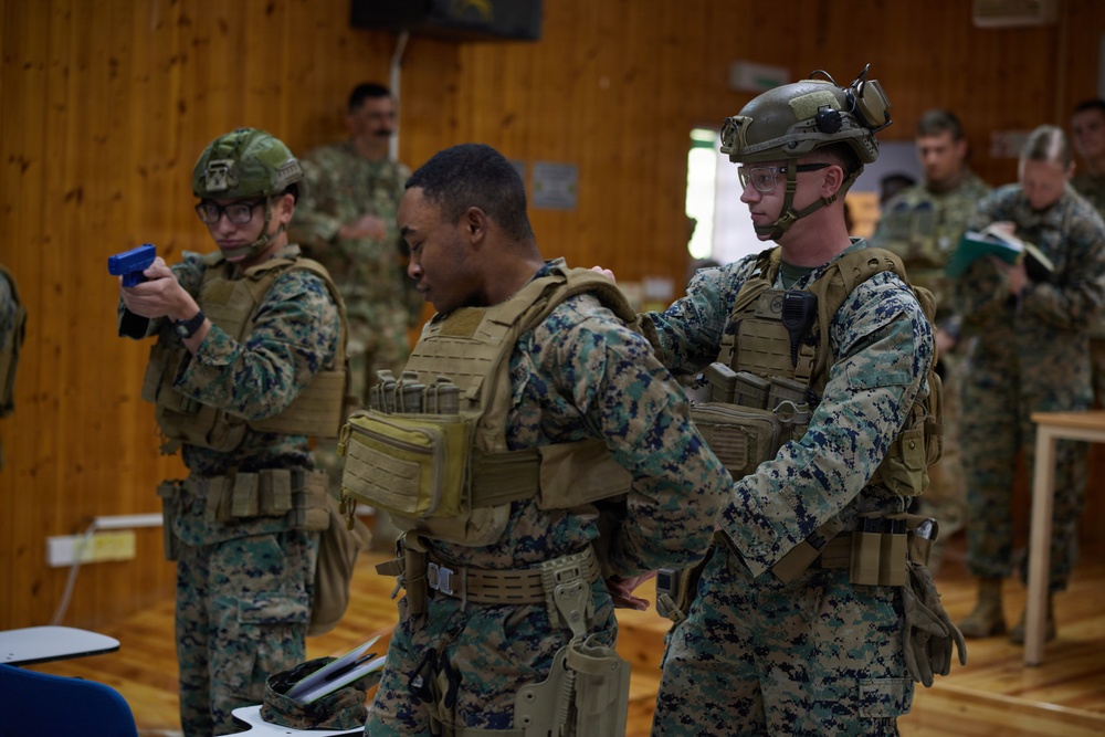 U.S. Marines with FAST Company Europe and Cyprus National Guard conduct use of force training
