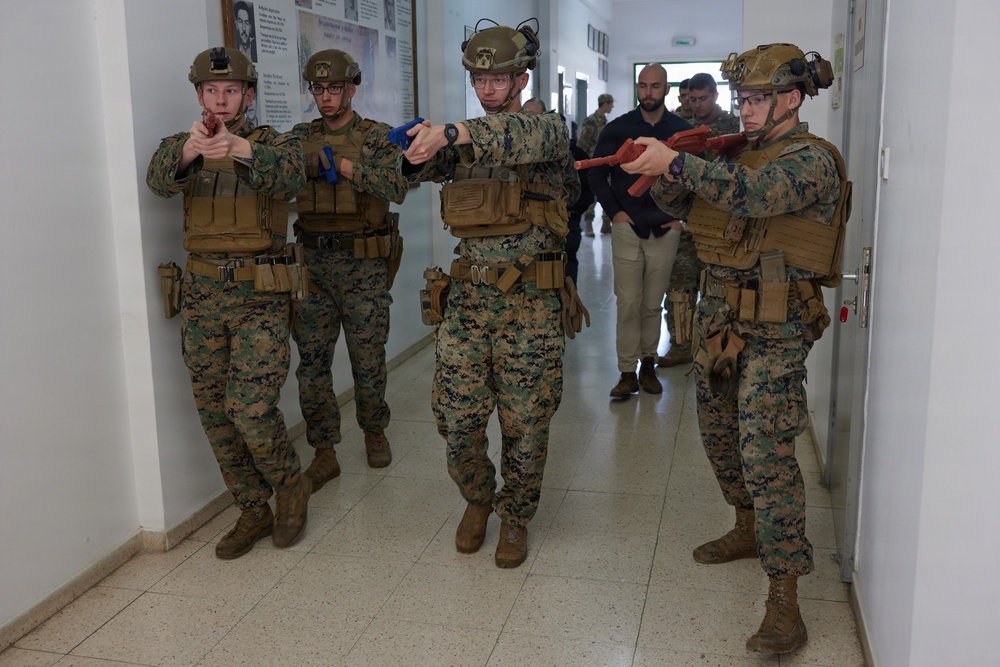 U.S. Marines with FAST Company Europe and Cyprus National Guard conduct use of force training