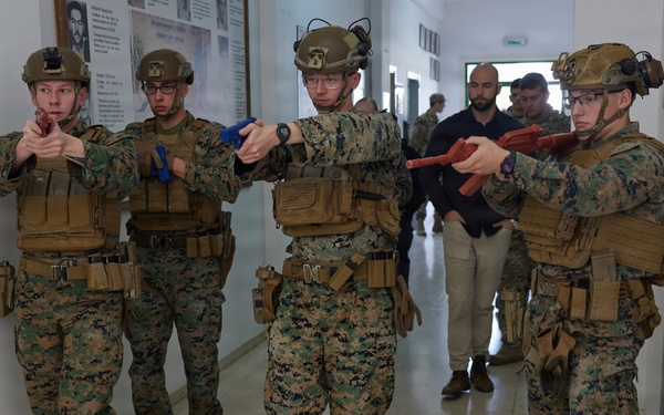 U.S. Marines with FAST Company Europe and Cyprus National Guard conduct use of force training
