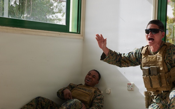 U.S. Marines with FAST Company Europe and Cyprus National Guard conduct use of force training