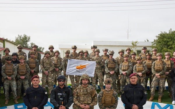 U.S. Marines with FAST Company Europe and Cyprus National Guard conduct use of force training