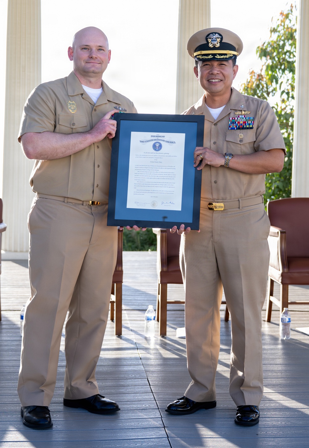 MA1 Matthew C. Jackson’s Commissioning Ceremony to Ensign