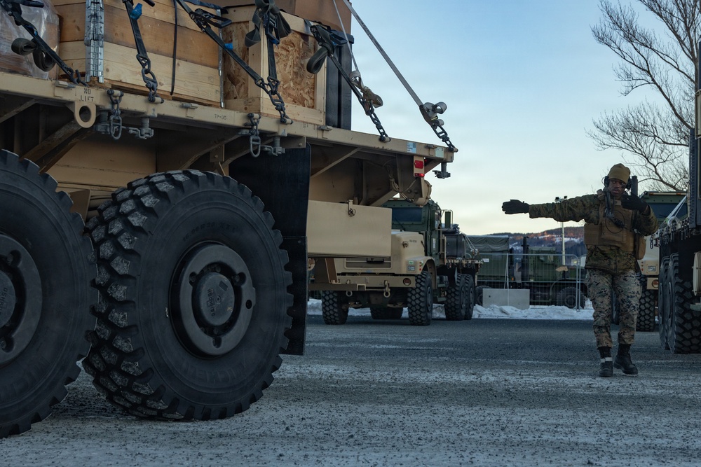 CORE26 | U.S. Marines Transport Equipment in Norway for Exercise Cold Response 26