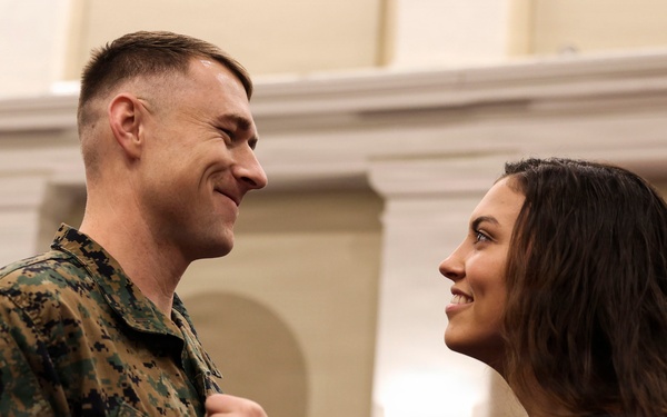 Marines in Guard Company Advance in Rank at Marine Barracks Washington