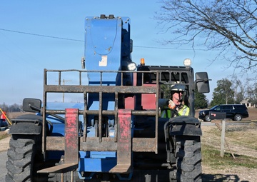 Forklift at Mt. Pleasant Missionary Baptist Church
