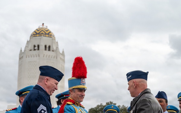 Texas Cavaliers and San Antonio Fiesta Military Ambassadors gift AETC with river parade tickets