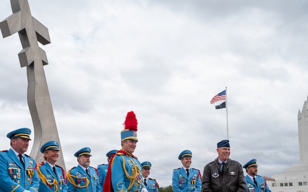 Texas Cavaliers and San Antonio Fiesta military ambassadors gift AETC with river parade tickets