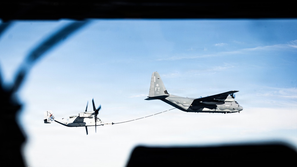 In Flight Drink Service: VMM-365 Tactical Air-to-Air Refueling