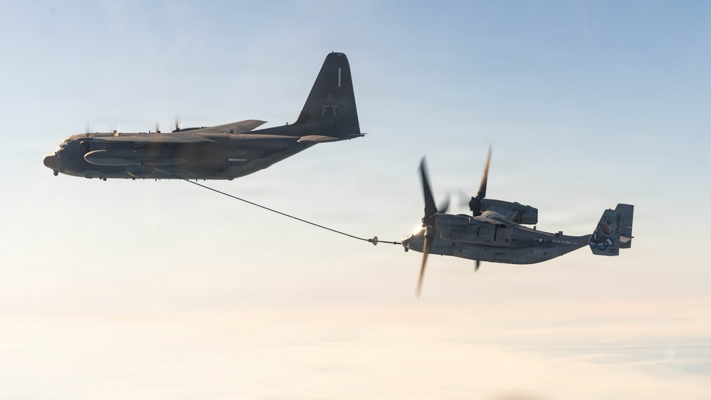 In Flight Drink Service: VMM-365 Tactical Air-to-Air Refueling