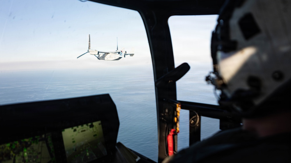 In Flight Drink Service: VMM-365 Tactical Air-to-Air Refueling