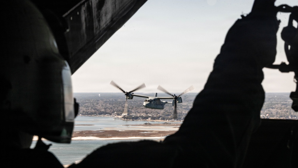 In Flight Drink Service: VMM-365 Tactical Air-to-Air Refueling