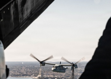 In Flight Drink Service: VMM-365 Tactical Air-to-Air Refueling