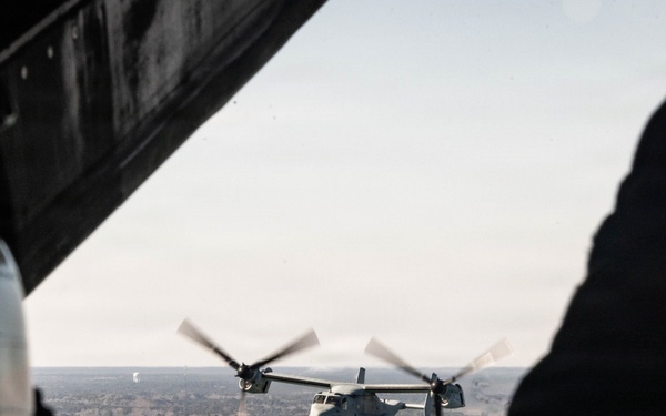 In Flight Drink Service: VMM-365 Tactical Air-to-Air Refueling