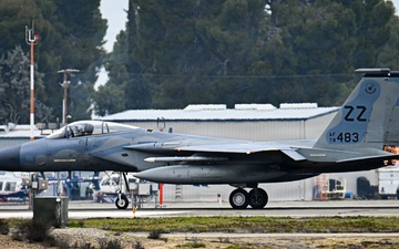 F-15C hazy morning takeoff