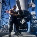 U.S. Sailor Conducts Maintenance on a Close-in Weapons System