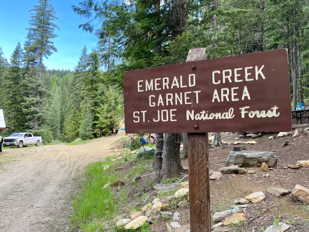 Emerald Creek Garnet Area on the Idaho Panhandle National Forests