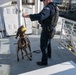 U.S. Coast Guard K-9 Units train on USS Potomac
