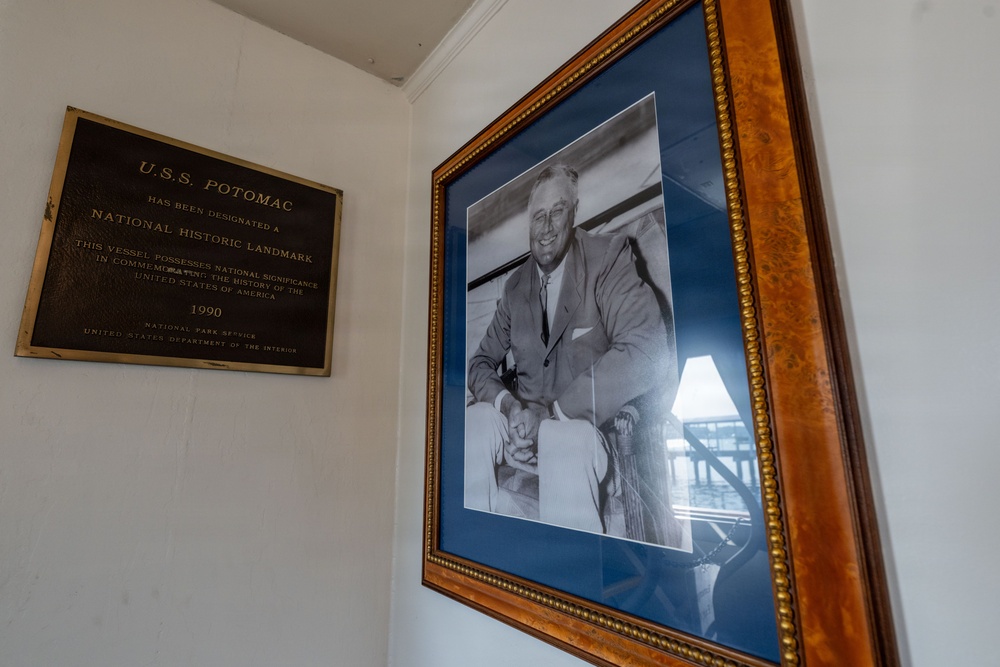 U.S. Coast Guard K-9 Units train on USS Potomac