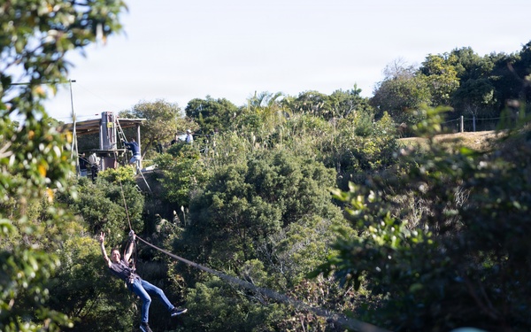 5th Air Naval Gunfire Liaison Company Marines boost spiritual wellness and morale on zipline tour