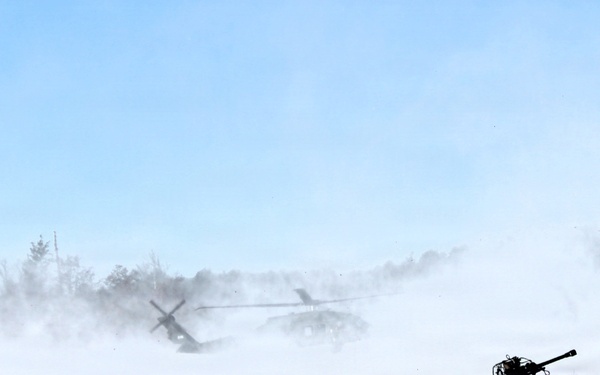 Wisconsin National Guard’s 1st Battalion, 120th Field Artillery holds winter sling-load training at Fort McCoy