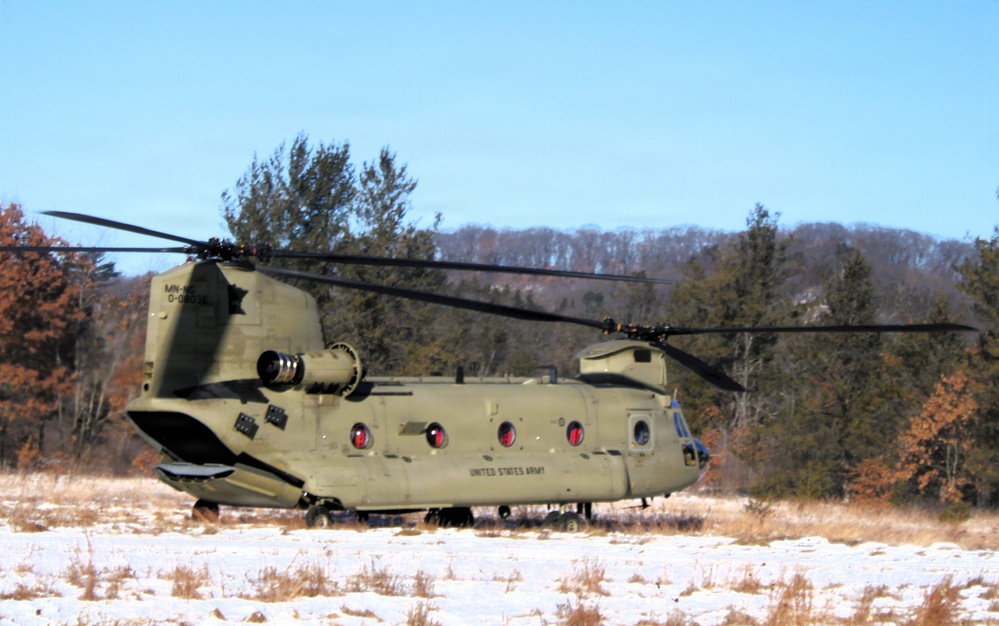 Wisconsin National Guard’s 1st Battalion, 120th Field Artillery holds winter sling-load training at Fort McCoy
