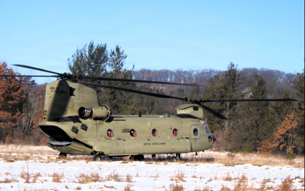 Wisconsin National Guard’s 1st Battalion, 120th Field Artillery holds winter sling-load training at Fort McCoy