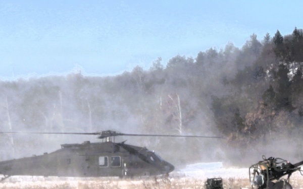 Wisconsin National Guard’s 1st Battalion, 120th Field Artillery holds winter sling-load training at Fort McCoy