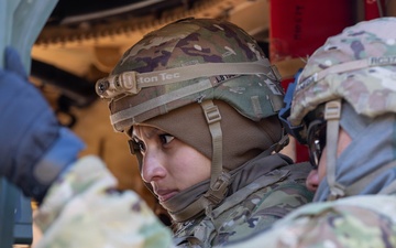 84th Ordnance Company Soldiers send rounds down range during CROWS training