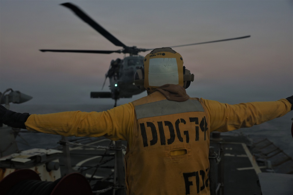 USS McFAUL Conducts Flight Operations in the Arabian Gulf