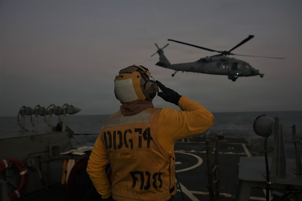 USS McFAUL Conducts Flight Operations in the Arabian Gulf