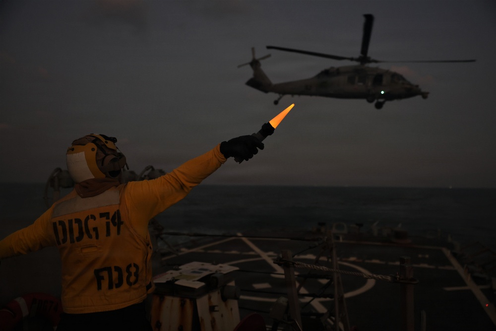 USS McFAUL Conducts Flight Operations in the Arabian Gulf