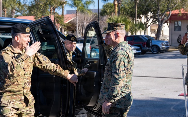 MARCENT Commander Welcomes Lebanese Armed Forces Chief of Defense