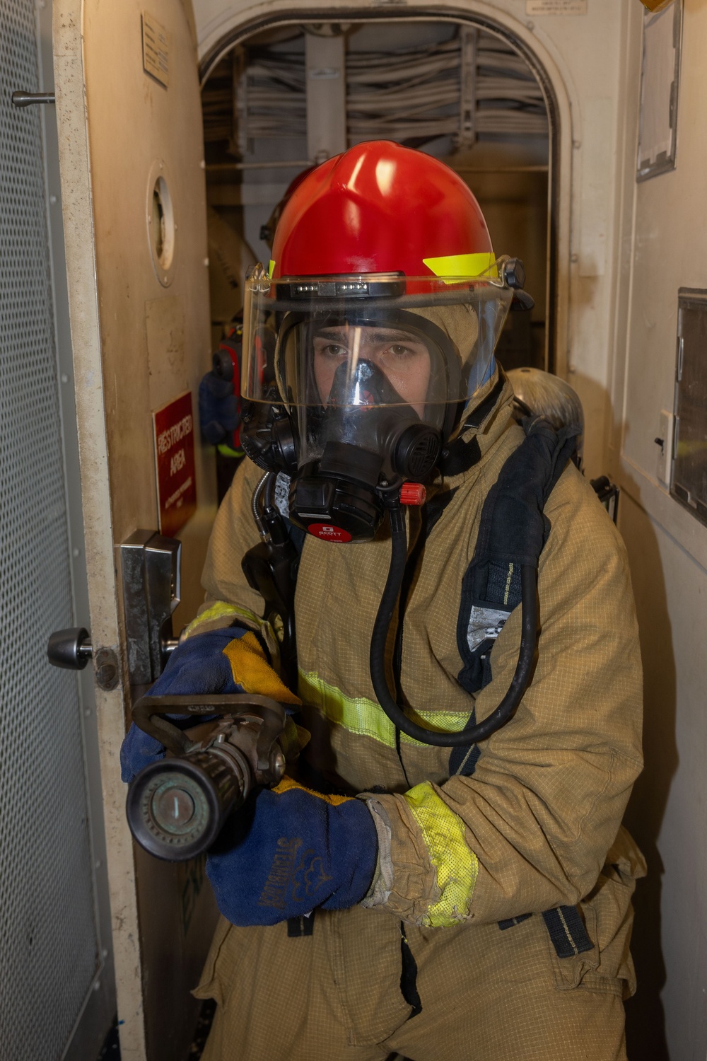 USS Iwo Jima Sailors  Conduct Damage Control Training Evolution