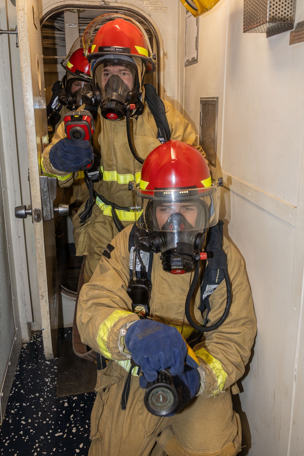 USS Iwo Jima Sailors  Conduct Damage Control Training Evolution