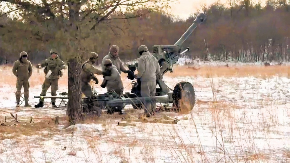 1-120th Field Artillery troops get cold-weather acquainted during special January training