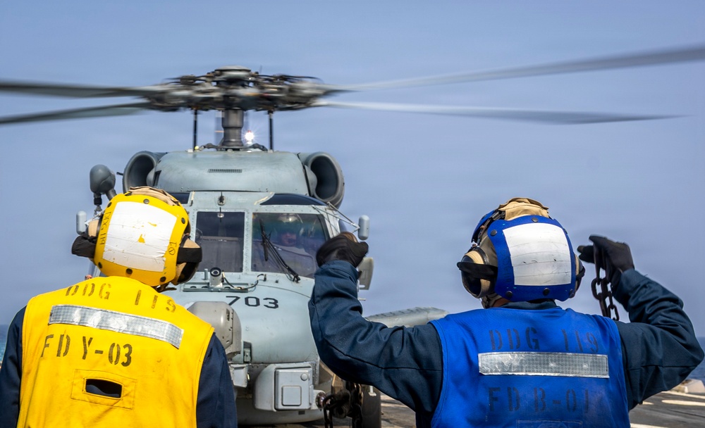 USS Delbert D. Black (DDG 119) Conducts Flight Quarters