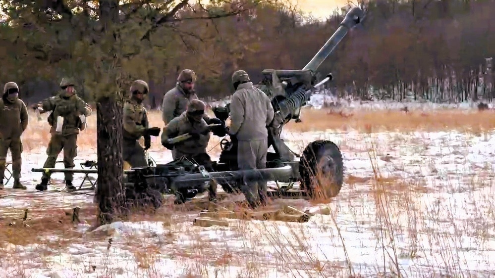 1-120th Field Artillery troops get cold-weather acquainted during special January training