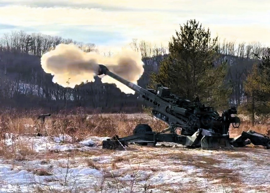 1-120th Field Artillery troops get cold-weather acquainted during special January training
