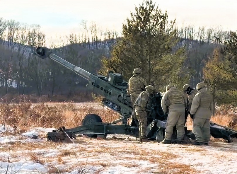 1-120th Field Artillery troops get cold-weather acquainted during special January training
