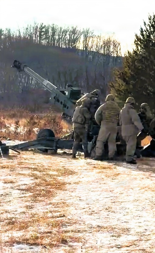 1-120th Field Artillery troops get cold-weather acquainted during special January training