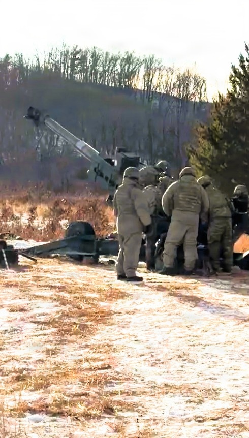 1-120th Field Artillery troops get cold-weather acquainted during special January training