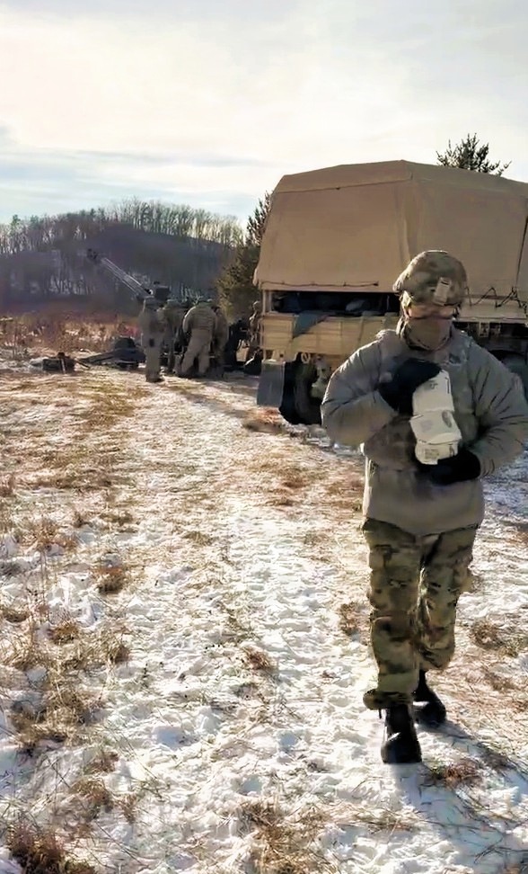 1-120th Field Artillery troops get cold-weather acquainted during special January training