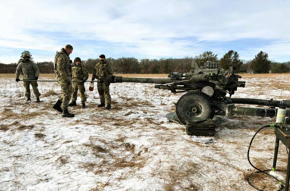 1-120th Field Artillery troops get cold-weather acquainted during special January training