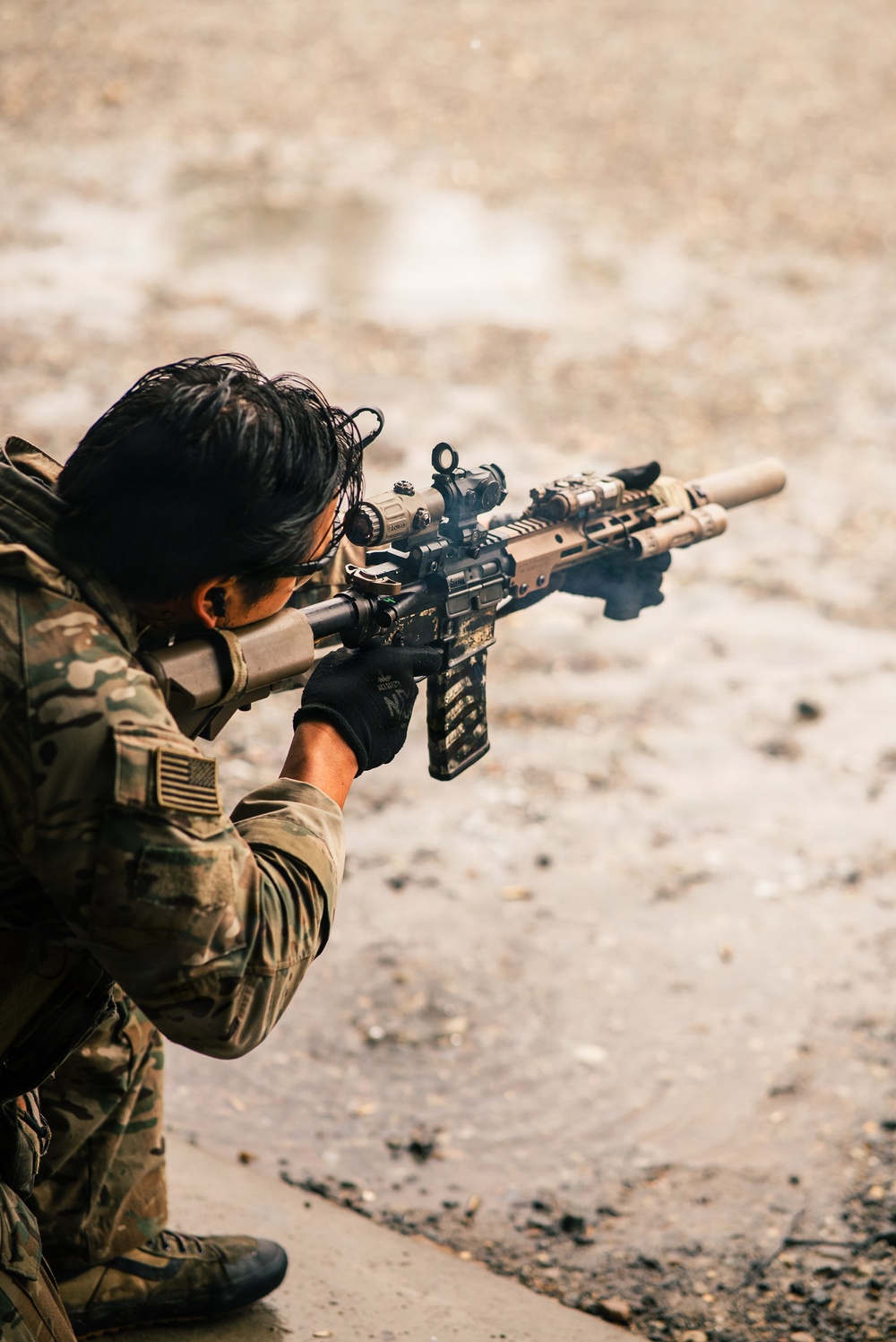 1SFG(A) Green Berets conduct combat marksmanship training