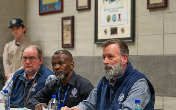 Department of Homeland Security Kristi Noem and Mississippi Governor Tate Reeves Participate in a Round Table