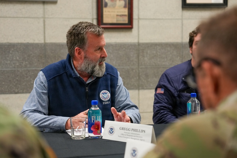 Department of Homeland Security Kristi Noem and Mississippi Governor Tate Reeves Participate in a Round Table