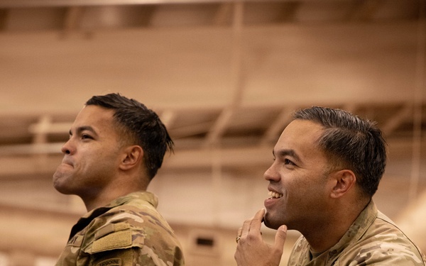 Twin Paratroopers take part in an airborne operation