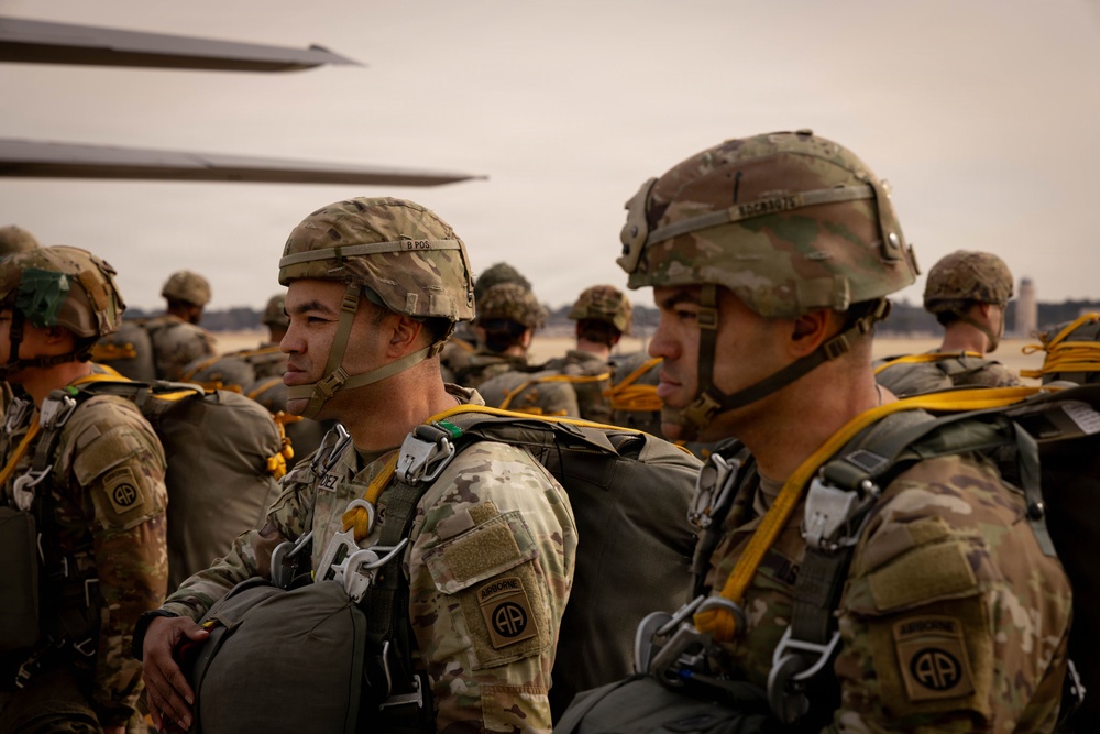 Twin Paratroopers take part in an airborne operation